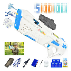 3-in-1 Electric Bubble Water Gun with Glasses – Rechargeable with Lithium Battery & USB Cable