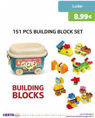 151-Piece Building Blocks Set – Kids Creative Construction Toy