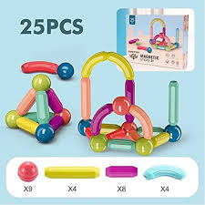 Magnetic Building Sticks & Balls – 25 Piece STEM Construction Set