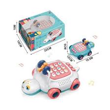 Turtle Telephone Car Pull-Along Toy for Toddlers