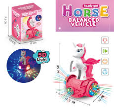 B/O Unicorn Horse Toy with Light & Music