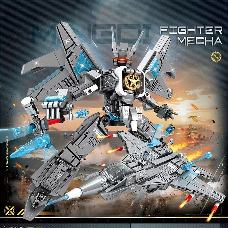 Lego-Inspired Armoured Vehicle, Mecha, and Fighter Plane Building Set