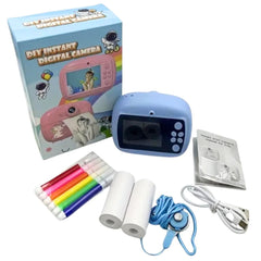 Dual Camera Kids Digital Color Printer Camera with Rechargeable Lithium Battery