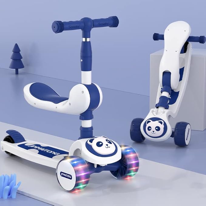 Cute Panda Ride-On Scooty with Panda Light & Music