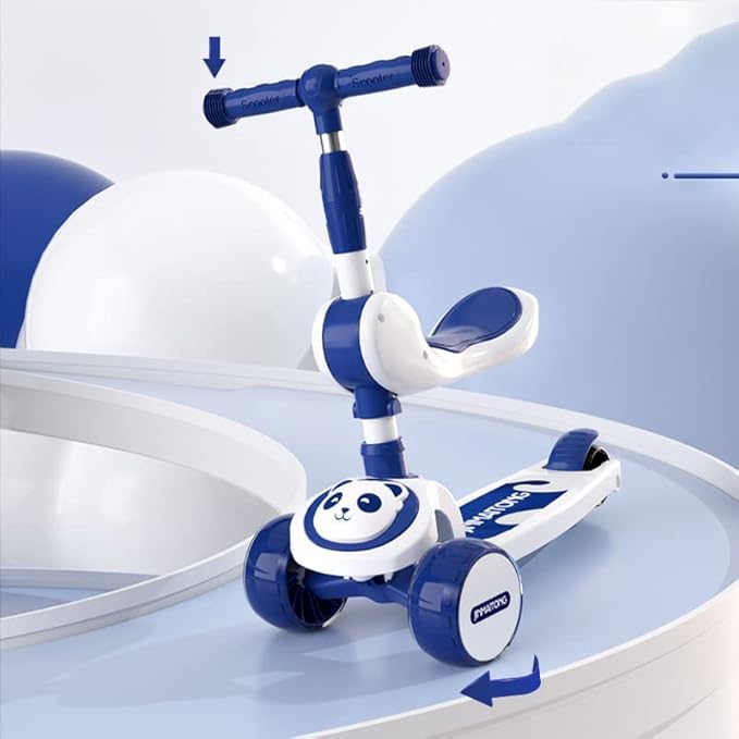 Cute Panda Ride-On Scooty with Panda Light & Music