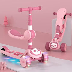 Cute Panda Ride-On Scooty with Panda Light & Music