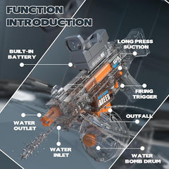 Three-Mode Electric M416 EVA Soft Bullet Water Gun – Rechargeable with Lithium Battery & USB Cable