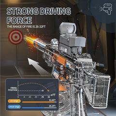 Three-Mode Electric M416 EVA Soft Bullet Water Gun – Rechargeable with Lithium Battery & USB Cable