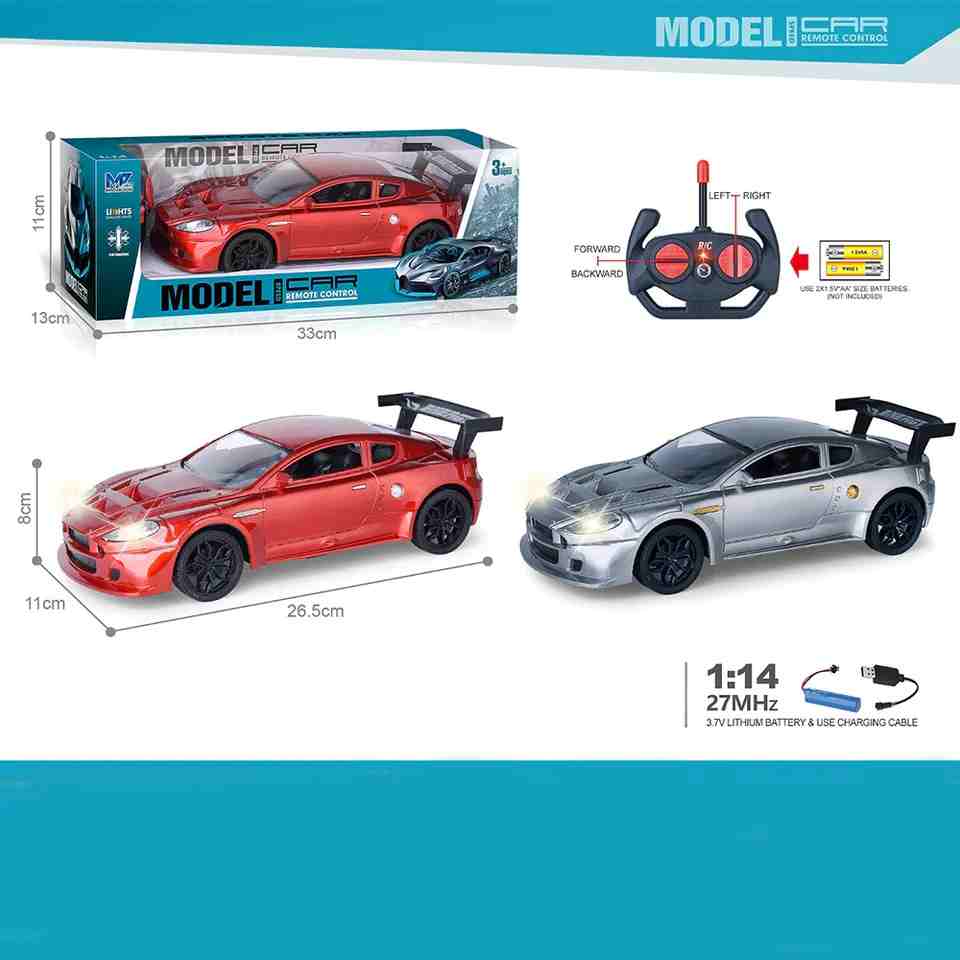 1:14 Remote Control Car 4CH with Lights, Battery & USB Cable