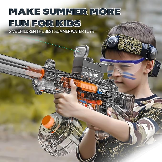 Three-Mode Electric M416 EVA Soft Bullet Water Gun – Rechargeable with Lithium Battery & USB Cable