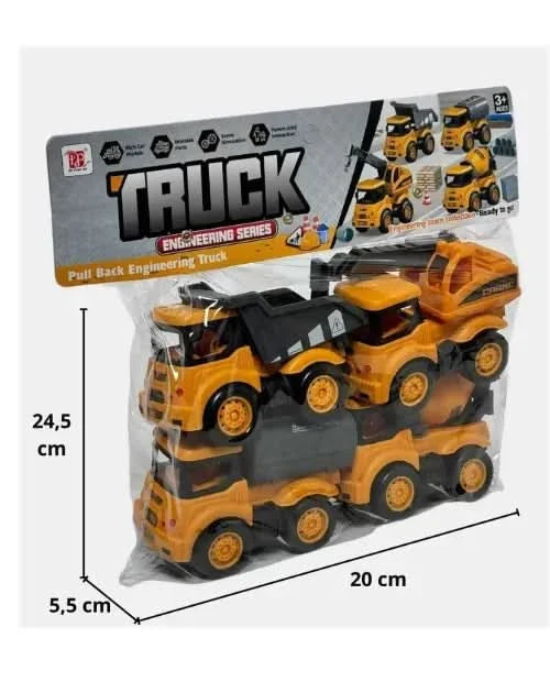 Pull Back Engineering Construction Truck Set