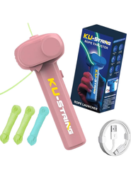 Blue String Rope Launcher Fidget Toy – Anti-Gravity Loop Fun for Kids & Adults (Pink)