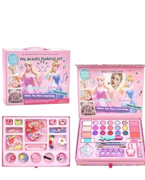 2-in-1 Beauty Makeup Kit Toy || Portable Cosmetic Set for Kids
