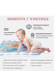 Tummy Time Baby Water Play Mat – Inflatable Sensory Toy for Infants (26"x20")