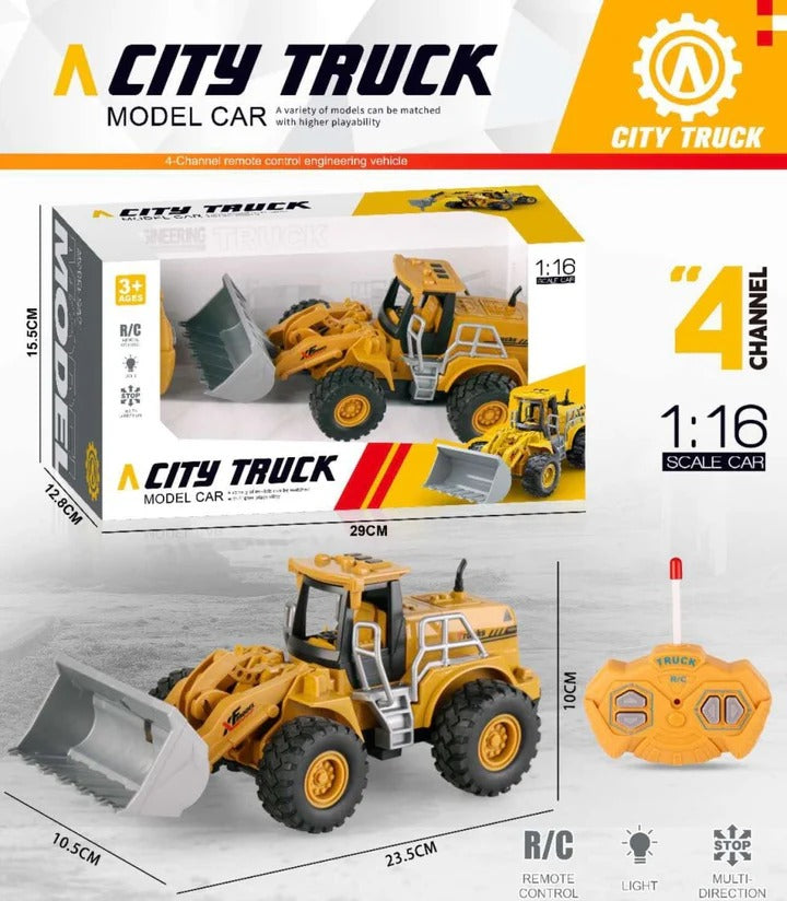 1:16 Scale Remote Control Construction Loader Truck with Battery & USB Charging
