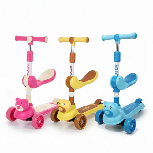 Teddy Bear Ride-On Scooty with Lights & Music