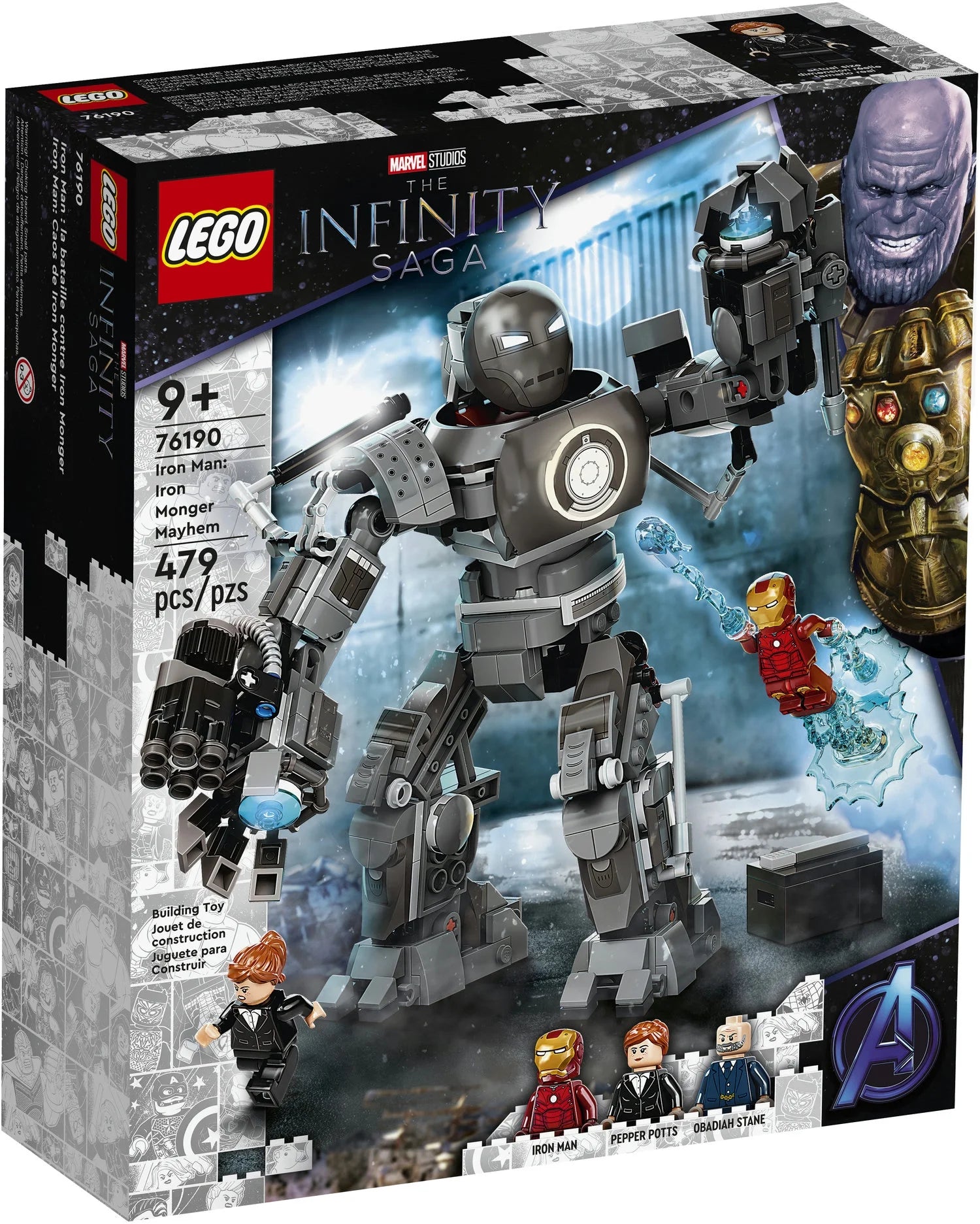 Lego Avengers War Machine & Iron Man Building Set