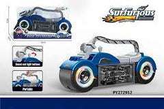 Portable Motorcycle & Car Toy Set for Kids