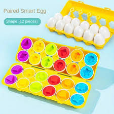 Montessori Matching Egg Toy Set – Learn Colors, Shapes & Numbers