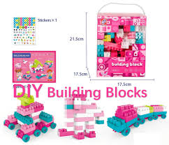 80-Piece Pink Silicon Soft Building Blocks – Girls Creative Toy