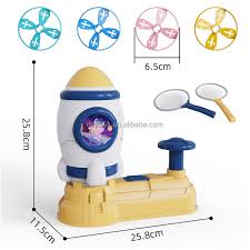 Kids Space Rocket Flying Disc Launcher Toy
