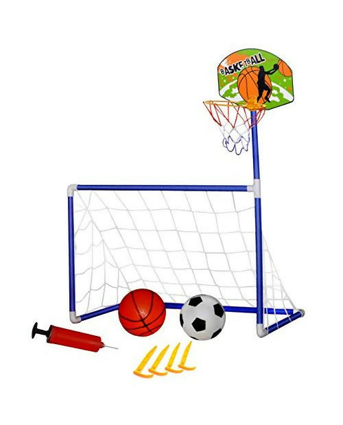2-in-1 Football Goal with Basketball Hoop