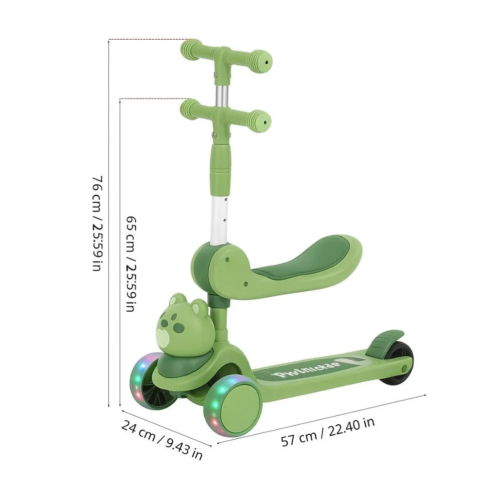 Cute Cartoon Ride-On Scooty with Lights & Music