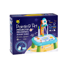 Kids Rocket Trace & Draw LED Projector Drawing Board