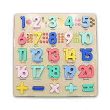 Wooden Numbers Learning Puzzle Board (1–20)