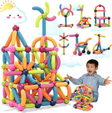 Magnetic Sticks 62-Piece Building Blocks Set for Kids