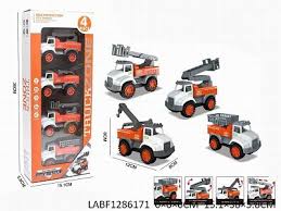 4 PCS Pull Back Truck Set for Kids