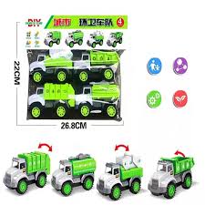 4 PCS Garbage Truck Toy Set for Kids